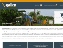 Tablet Screenshot of galileoresources.com